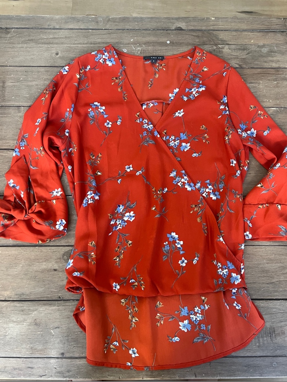 West Kei Floral Wrap Blouse